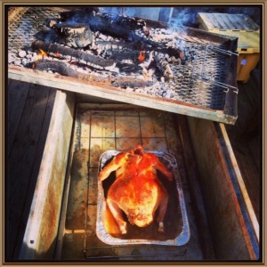 Turkey cooking in box