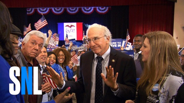 Larry David Smashes Into Bernie Sanders on SNL with “Bern Your Enthusiasm”