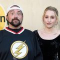 LOS ANGELES, CA - AUGUST 11: Filmmaker Kevin Smith (L) and actress Harley Quinn Smith attend the Sundance Institute NIGHT BEFORE NEXT Benefit at The Theatre at The Ace Hotel on August 11, 2016 in Los Angeles, California. (Photo by Frazer Harrison/WireImage)
