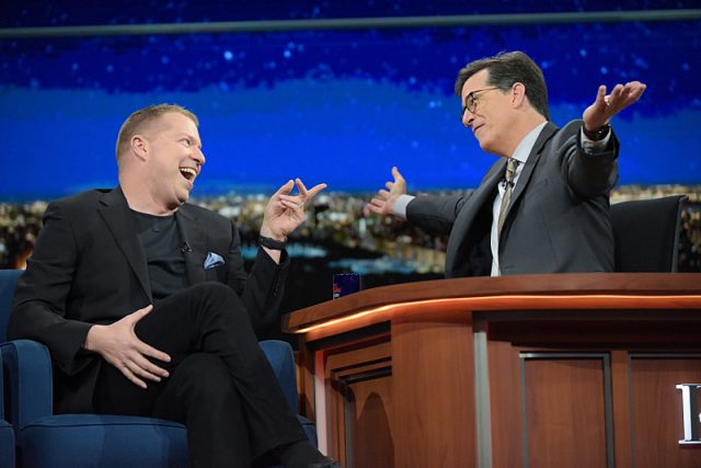 The Late Show with Stephen Colbert with guest Gary Owen during Monday's 10/03/16 show in New York. Photo: Scott Kowalchyk/CBS ÃÂ©2016CBS Broadcasting Inc. All Rights Reserved.